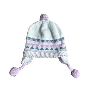 New Millymook Winter Baby girls-Peru Malibu-Mint Pom Pom Fair Isle Hat